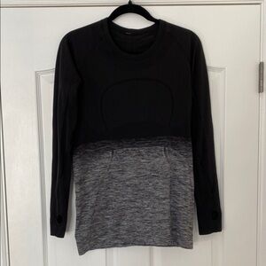 lululemon athletica Black and Gray Long Sleeve Tee